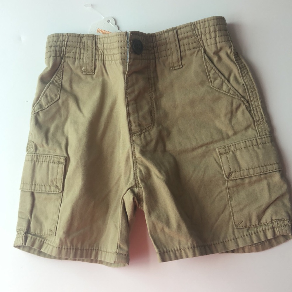 NWT Gymboree Toddler Khaki Cargo Shorts Size 12-18 Months